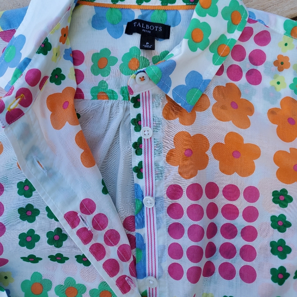 Talbot, Cotton Button Down Blouse - image 4